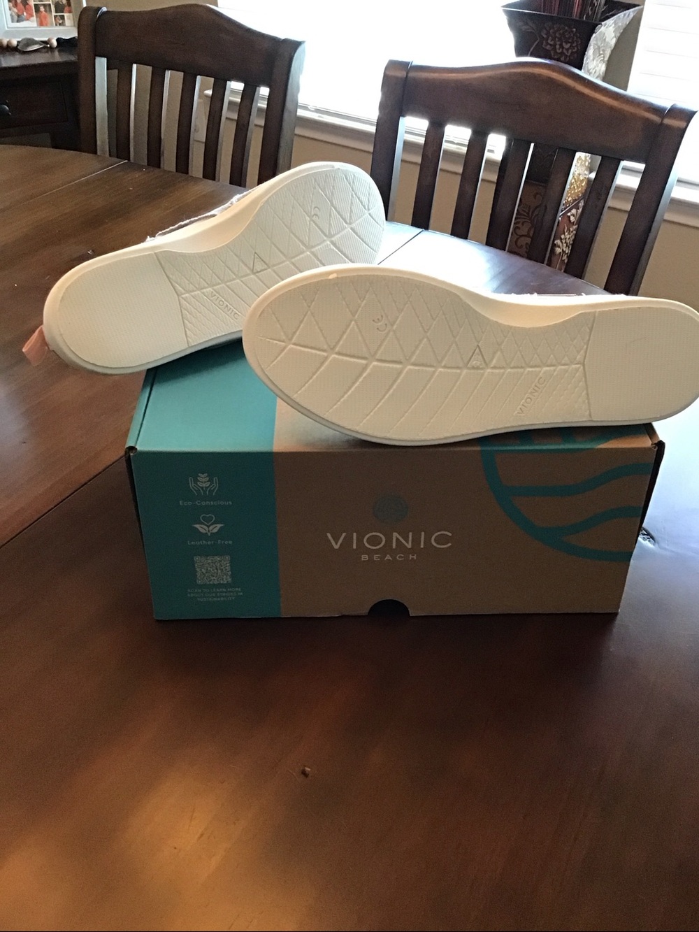 Vionic Women's Slip-On Loafers in Taupe with White Sole - Picture 2 of 5